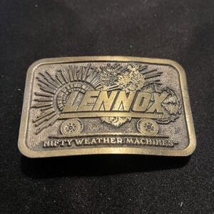 Vintage Lennox Nifty Weather Machines Belt Buckle George Greenway Lewis Buckles
